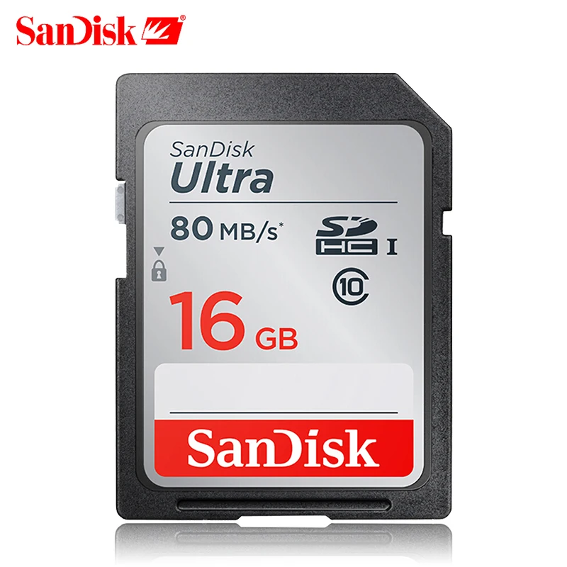16 ГБ Двойной Флеш-накопитель SanDisk Ultra 32 Гб оперативной памяти, 16 Гб встроенной памяти, 64 ГБ, класс 10 SD карта SDHC/SDXC карты памяти SD карты 128 ГБ 80 МБ/с. для Камера Поддержка официальный проверки - Емкость: 16 ГБ