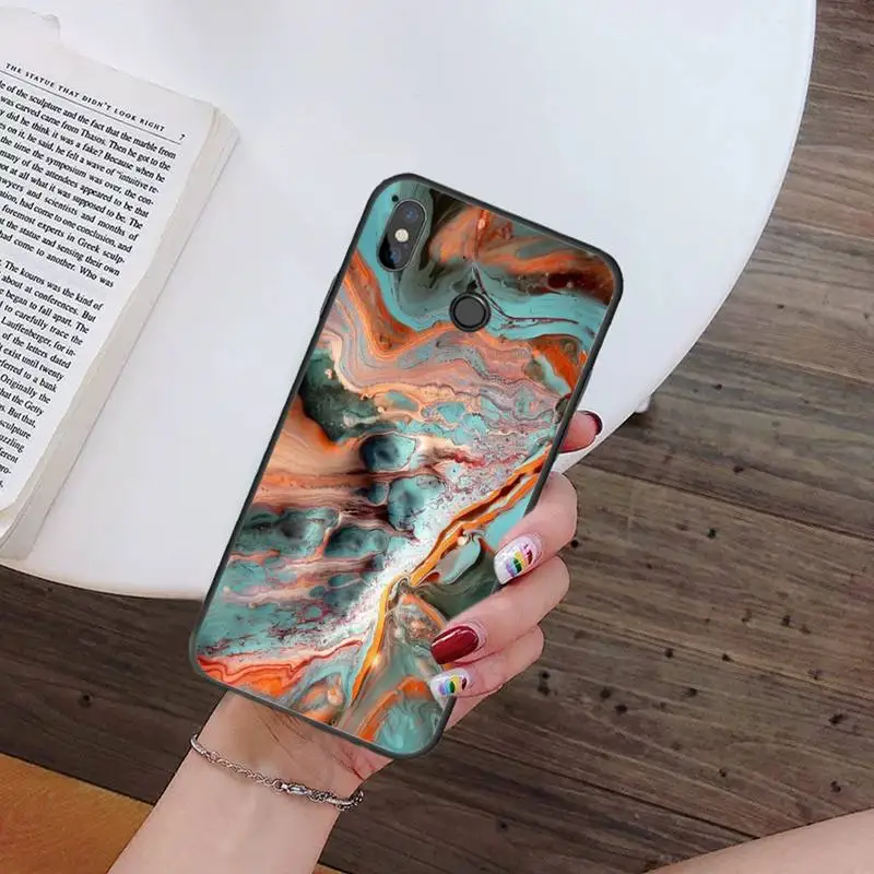 

Blue Marble Pattern Phone Case For Xiaomi Redmi note 7 8 9 t k30 max3 9 s 10 pro lite