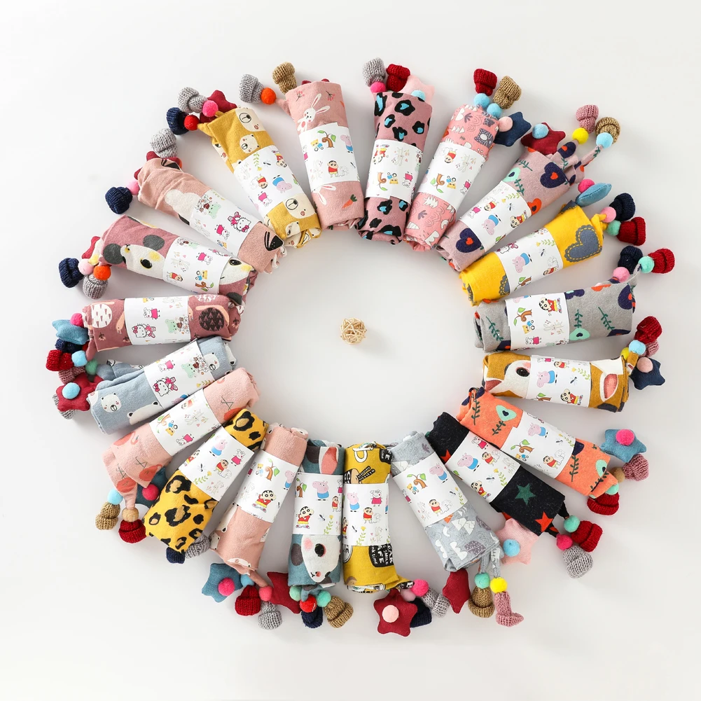 Модный шарф для девочек и мальчиков шали с животным принтом треугольная бандана