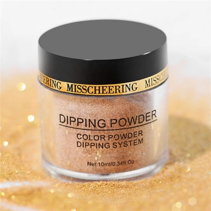 12 цветов для дизайна ногтей блестящий акриловый порошок погружения пудра УФ-геля