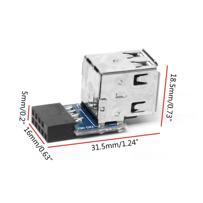 Разделитель для материнской платы USB 2 0 594F 9-контактный на порта s USB2.0 Расширенный