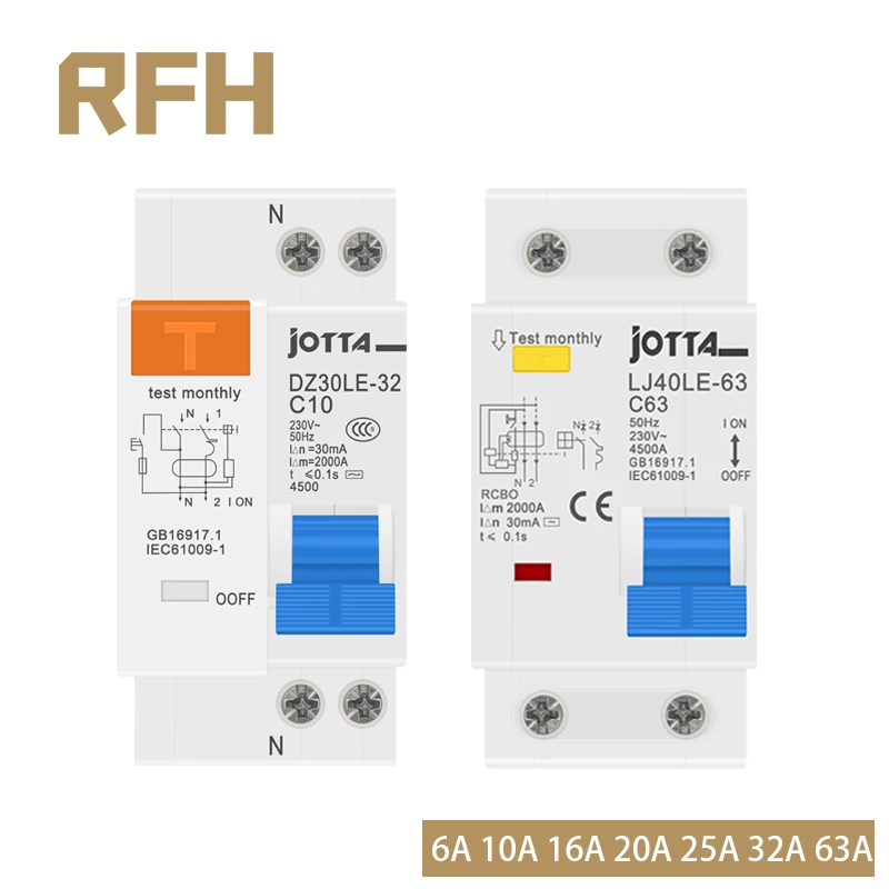 Автоматический выключатель DPNL 1P + N 16A/20A/25A/32A/63A 230V 220V 50HZ/60HZ с защитой от перегрузки