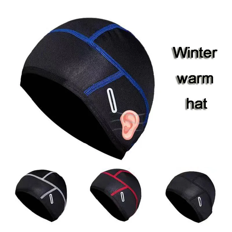 

Bicycle Riding Hat Outdoor Sports Mountaineering Ski Keep Warm Fleece Hood Windproof Winter Reflective Strip with Glasses Hole