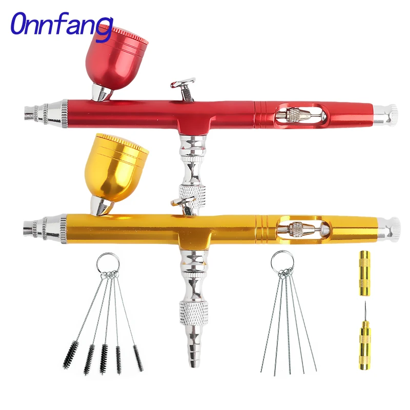 Двойного действия Аэрограф пистолет живопись для лица тела татуировки воздушный