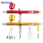 Аэрограф Двойного действия, распылитель для тату, ручной инструмент, Гравитационный подающий Аэрограф, набор распылителей