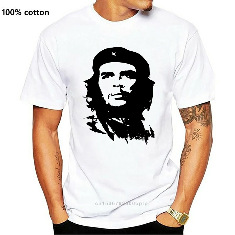 

Новинка, Мужская футболка Che Guevara с принтом экрана, модная футболка с круглым вырезом в стиле ретро, Высококачественная хлопковая Повседневн...