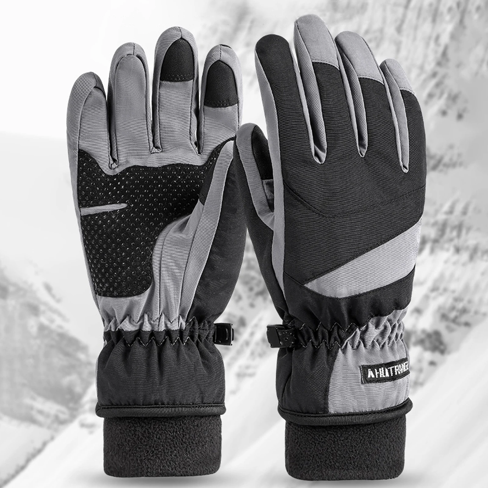 

Мужские и женские зимние теплые перчатки для сенсорных экранов Нескользящие ветрозащитные водонепроницаемые термоперчатки для лыжного сп...