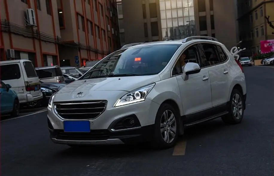 2013~ г. Автомобильный bupmer головной светильник для peugeot 3008 головной светильник автомобильные аксессуары светодиодный DRL HID xenon fog для peugeot 3008 налобный фонарь