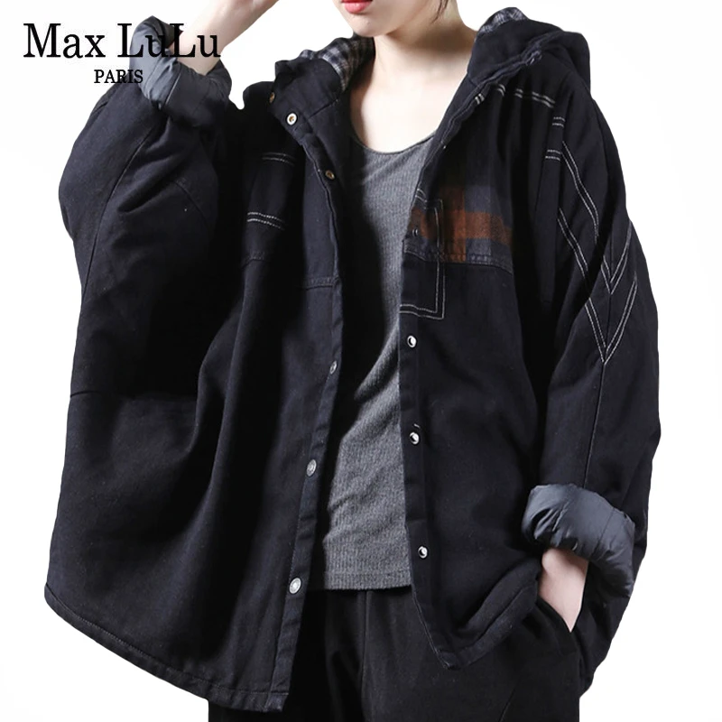 Max LuLu 2020 новая корейская мода стиль женская черная одежда женские панк с