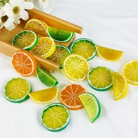 36pcs artificial fruit realistic decorative faux lemon slice fake lemon block for wedding garden kitchen decor festive supplies