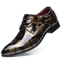 fashion patent leather men dress shoes men pointed toe formal shoes men wedding shoes office oxford shoes for men footwear