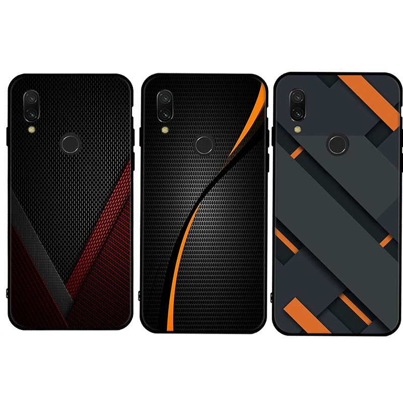 Автомобильный чехол из углеродного волокна с принтом новый силиконовый для