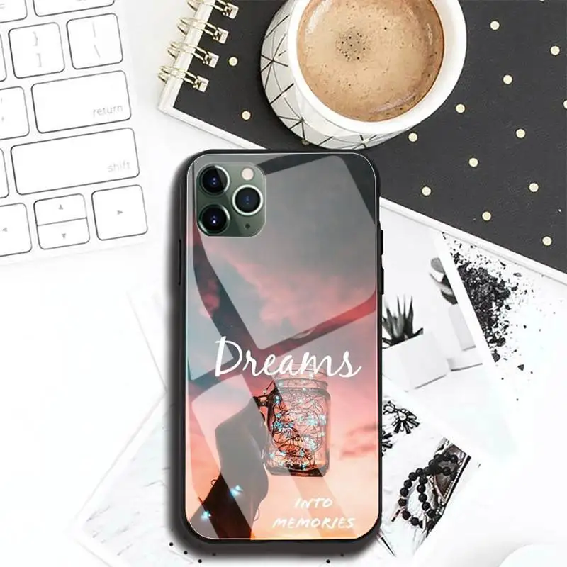 

Classic quotations Phone Case Phone case For Iphone 11 Pro MAX XR X 7 8Plus SE2020 DIY Shockproof Glass Soft Silicone Edge