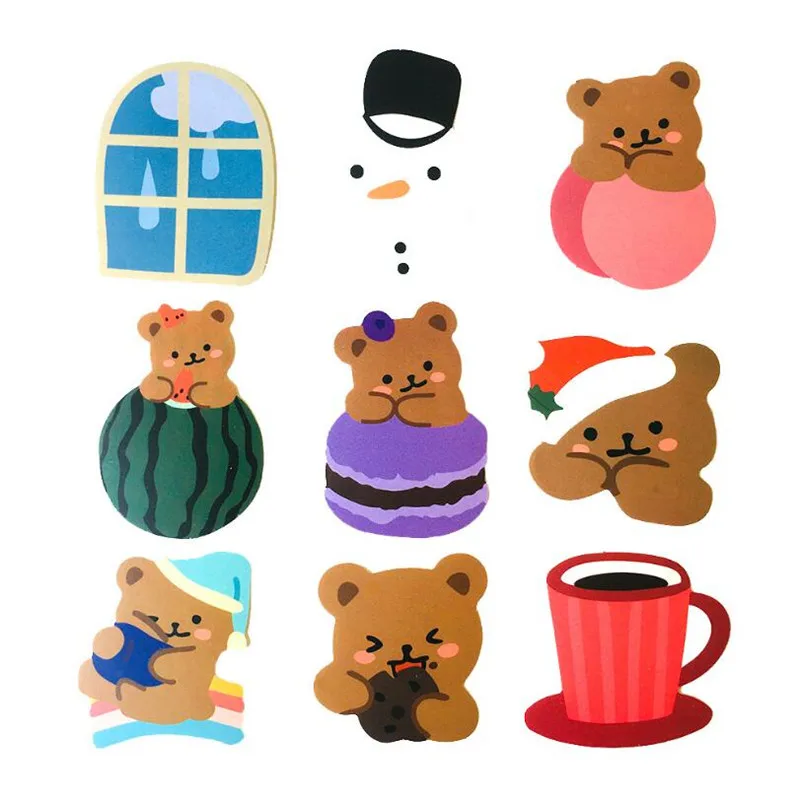 

10/30/50PCS Cartoon Cute Elk Bear Watermelon Sticker Graffiti Notebook Waterproof Guitar Decoration Toy Wholesale