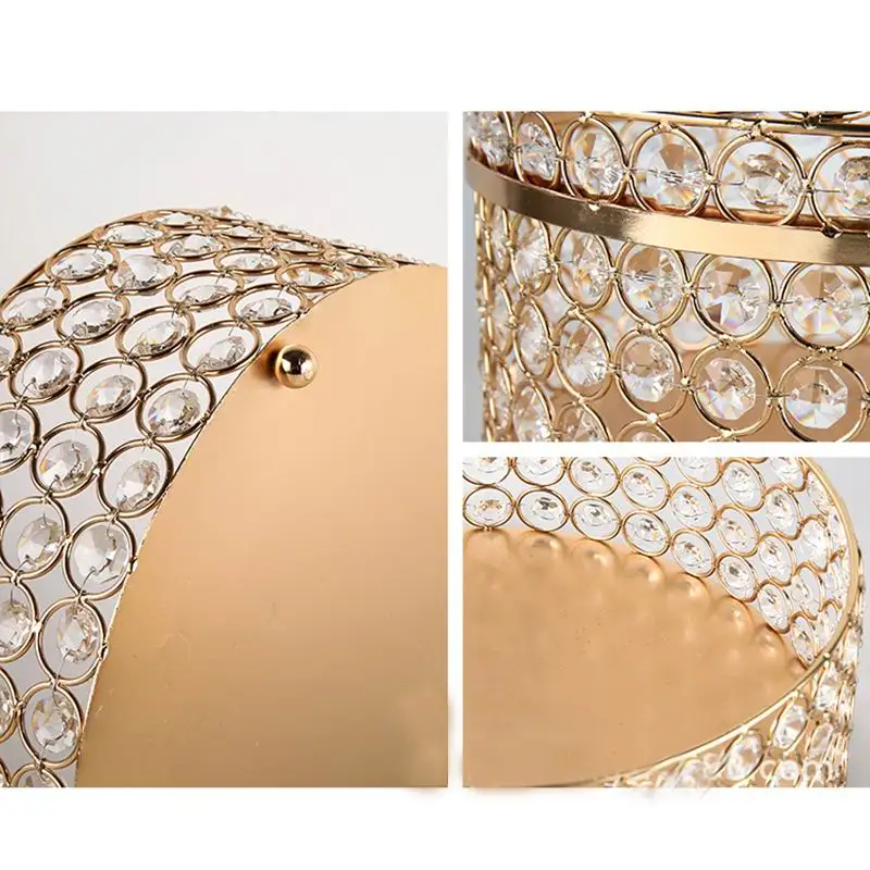 Арахисовый хрустальный поднос для фруктовых орехов Золотая косметическая