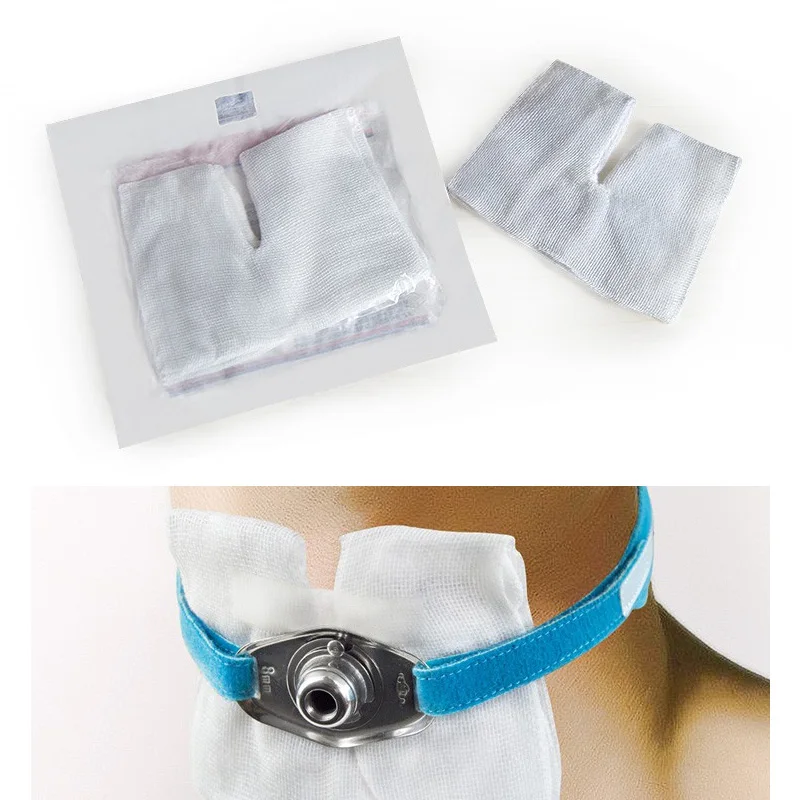 

10 Bags Tracheal Cannula Medical Tracheostomy Gauze Tracheo Drain Swabs