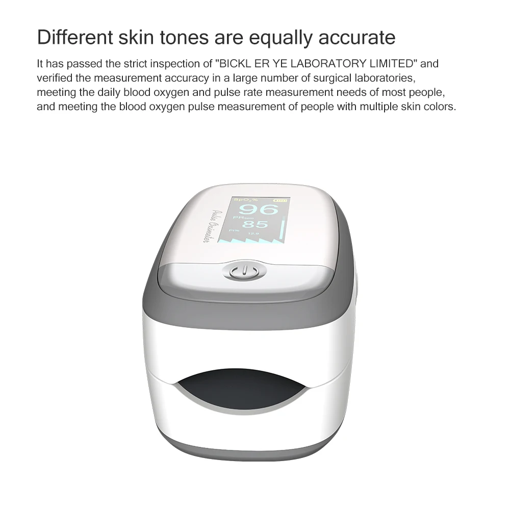 Портативный Пальчиковый пульсоксиметр измеритель пульса и уровня кислорода в