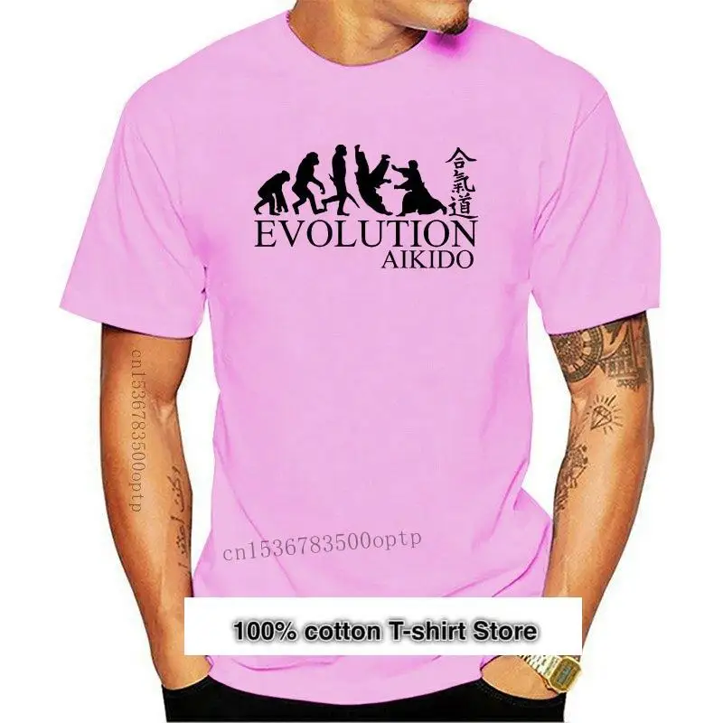 

Aikido evolution ai ki do martial artser evolve 100% algodón, camiseta gráblanca, camisetas de moda hí