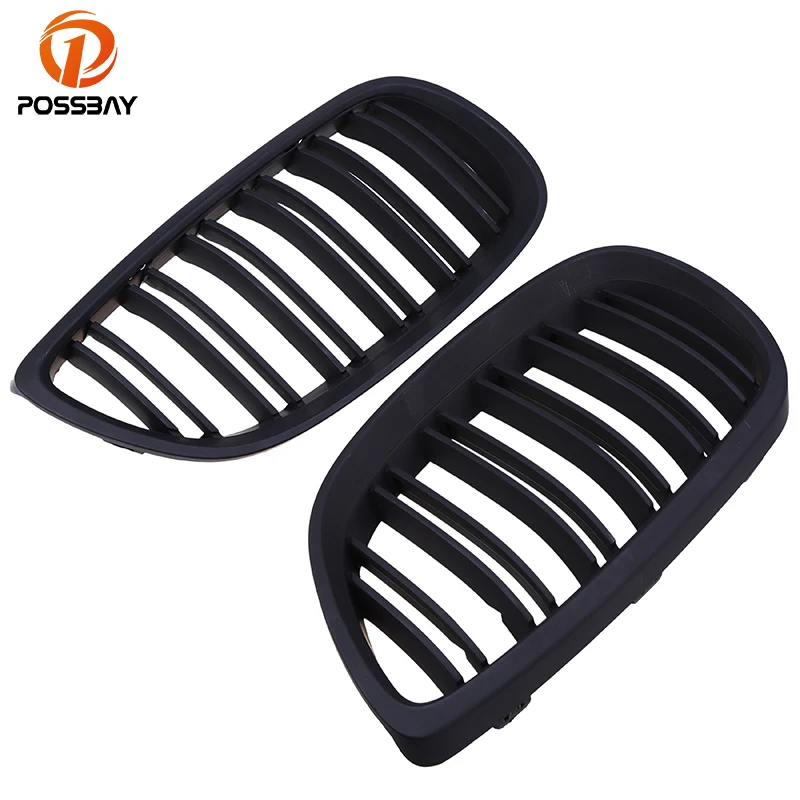 Posbay Передняя решетка для BMW 3 Series E90 Sedan M3 2007/2008/2009 2011 матовая черная двойная планка