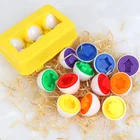 Инструменты смешанной формы умные яйца, 3D Пазлы Монтессори, Обучающие математические игрушки с коробкой для детей, для мальчиков, 6 шт.