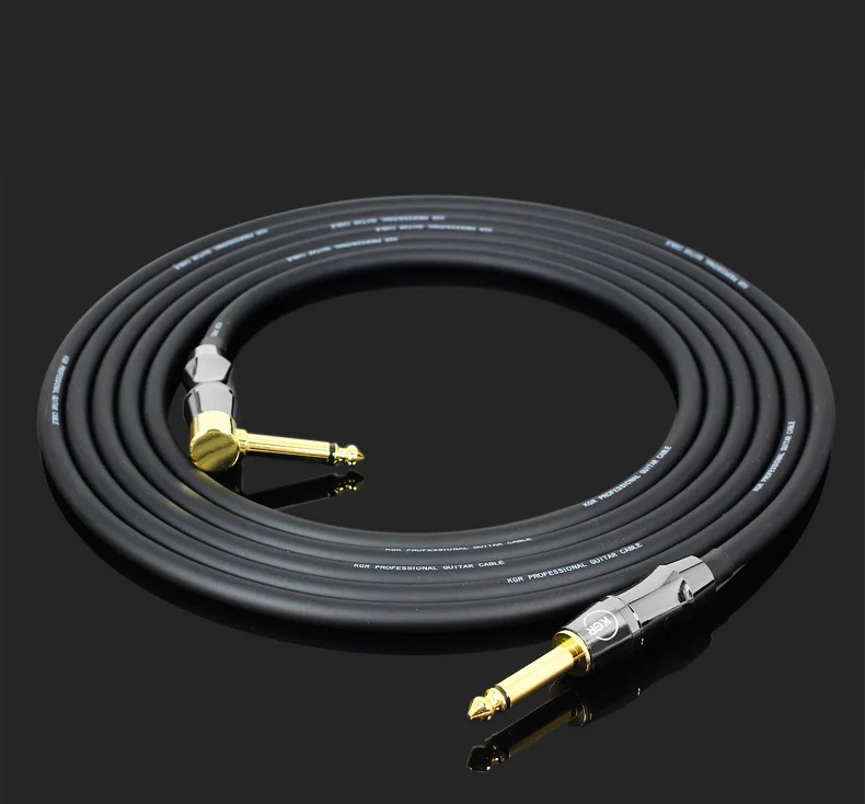 kgr 20awg elektrische gitarre bass audio kabel stecker gerade nach rechts winkel stecker instrument noise reduktion schild gitarre kabel free global s