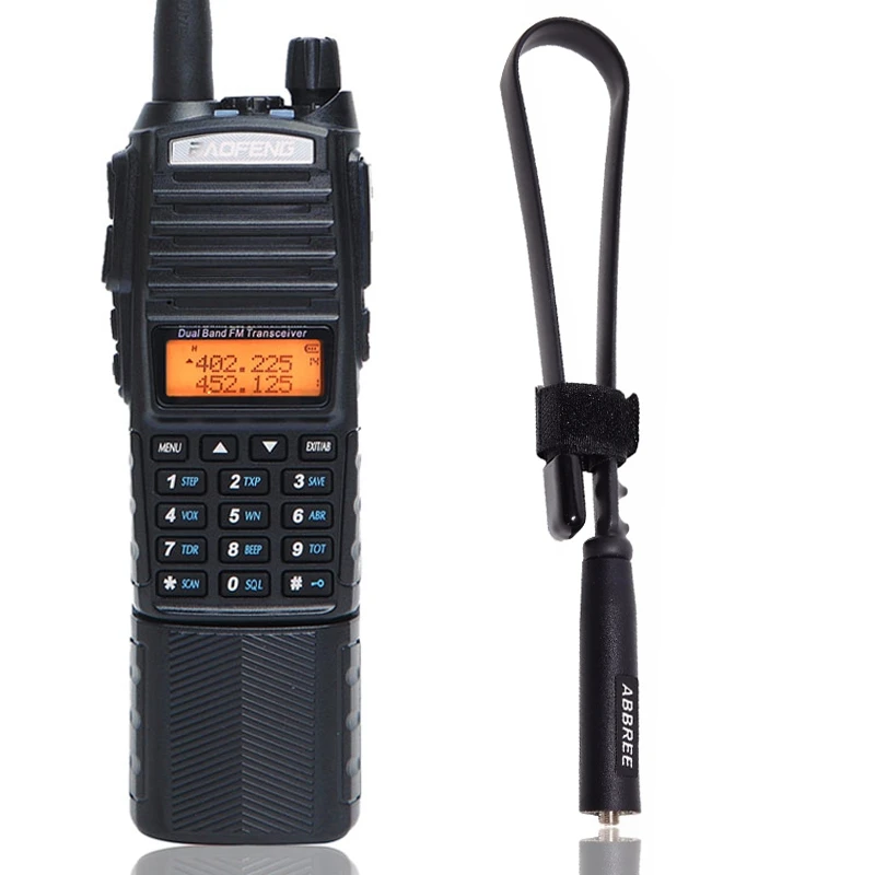 Baofeng UV-82 Plus Walkie Talkie 8W Powerful 3800 mAh Battery DC Connector UV82 Dual PTT Band two way radio 771 tactical Antenna | Мобильные