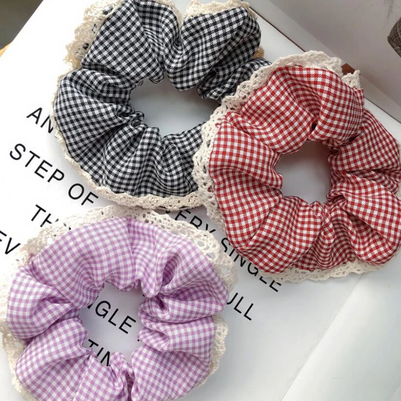 

Hairband Ponytail Holder Plaid Hairband Hair Rope Hair Scrunchie Hair Accessories Hair Ties Hair Ring