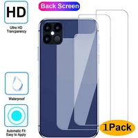 3pcs full cover back tempered film for iphone 12 mini pro max protective glass for iphone rear tempered screen protector glass