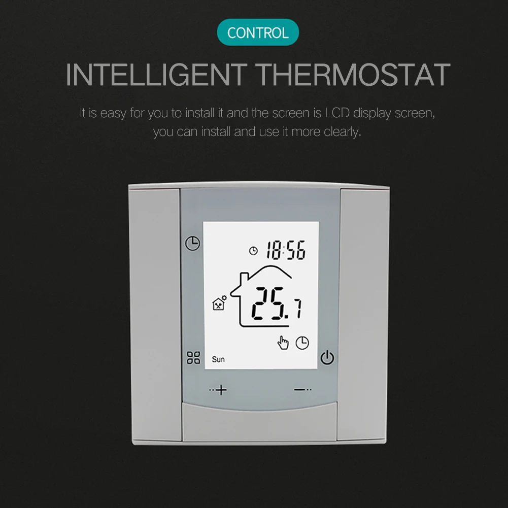 

Умный регулятор температуры ler, термостат с нажимными кнопками, Интеллектуальный переключатель контроля температуры, домашний контроль те...