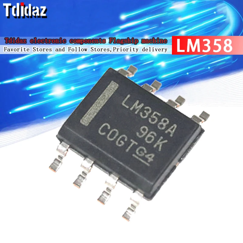 Новый и оригинальный чипсет IC LM358DR SOP LM358D SOP8 LM358 SOP-8 SMD, 10 шт.