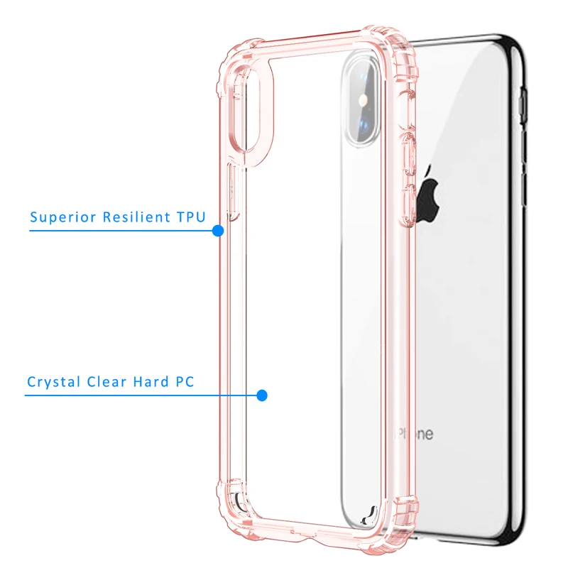 Прозрачный чехол для iPhone XS XR, тонкий противоударный акриловый чехол из ТПУ с кристаллами для телефона Apple iPhone XS Max, полностью защитный чехол
