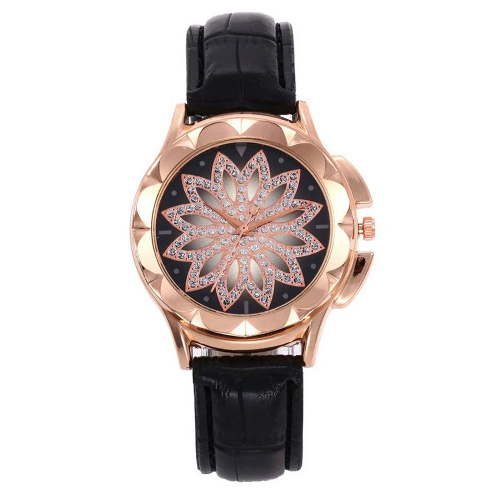 

12 Diamond-studded Shining Ladies Watches Fashion Trend Leather Strap Watches Reloj Mujer Women's Watches Top Brand Female Clock