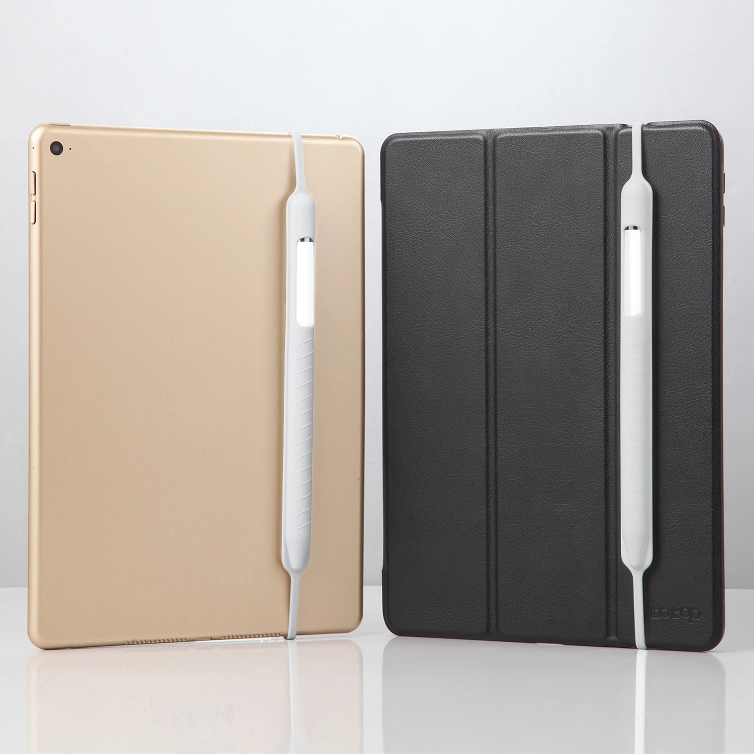 Силиконовый защитный чехол с держателем футляр эластичным ремешком для Apple iPad Pro