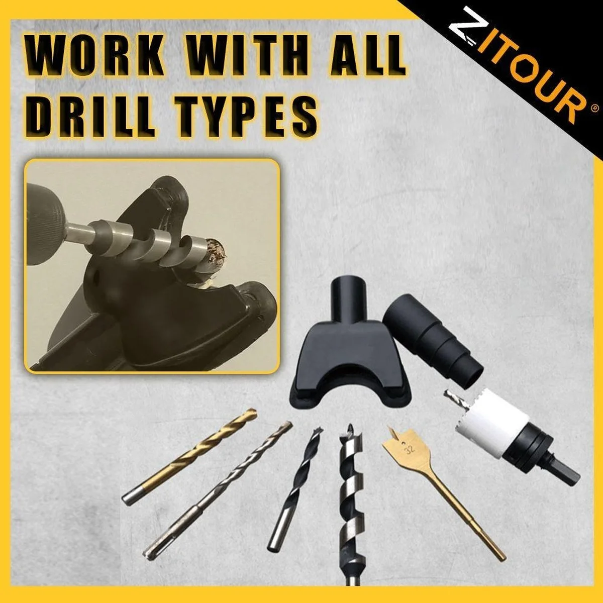 Big Promotion Electric Drill Connect Ash Bowl Hands-Free Dust Collector Dustproof Device Power Tool Accessories | Игрушки и хобби