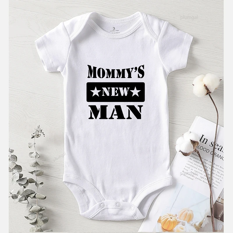Боди для новорожденных Новые мужские комбинезоны с буквенным принтом Летняя