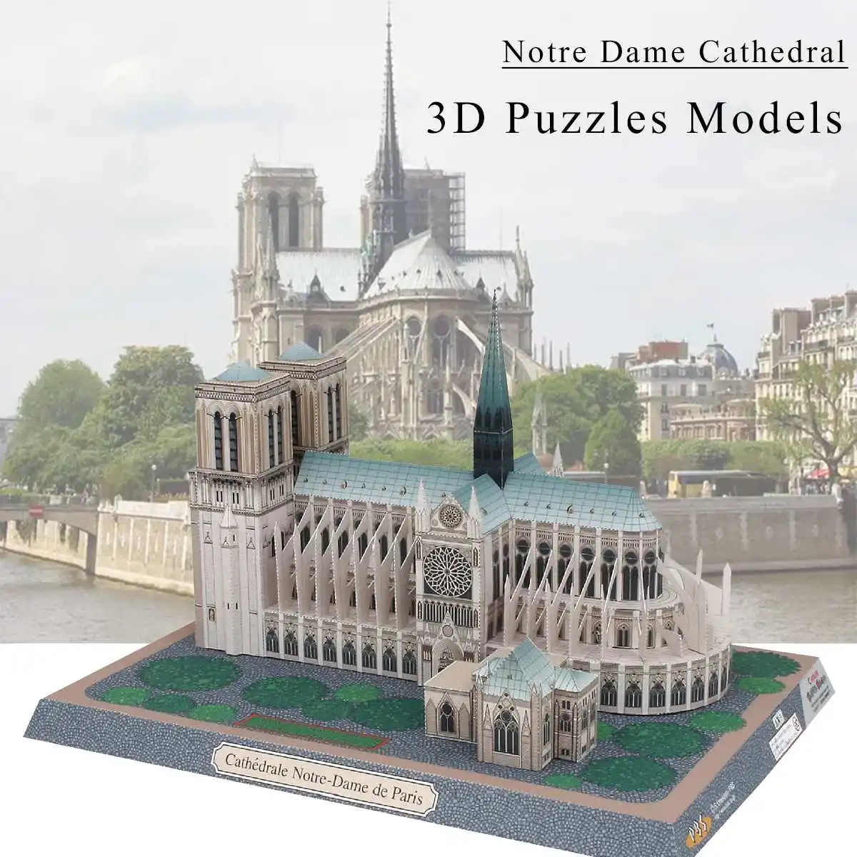 Детские 3D головоломки игрушки модель Нотр-Дам де Пари Всемирно Известные здания игрушка модель головоломка высокое качество подарок для детей