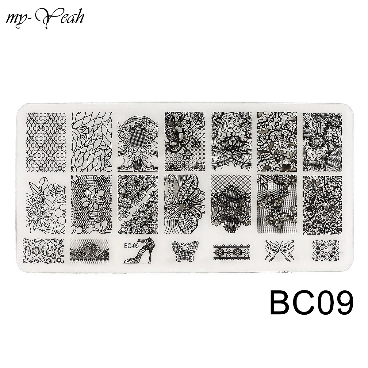 My-Yeah дизайн ногтей кружева цветок животный узор передача изображения прозрачная