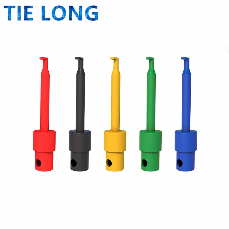 

Multimeter Part Colorful Electrical Testing Hook Clip Grabber 5 color 2 Test Probe SMT / SMD Round Colored Single Hook Test Clip