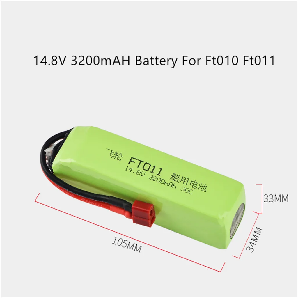 

Upgrade 14.8v 3200mah 4s 30c Lipo Battery For Ft010 Ft011 Rc Boat Helicopter Airplanes Car Spare Part 14.8v Battery 1pcs