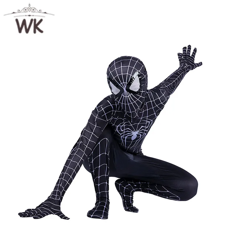 Костюм супергероя из спандекса с 3D-принтом Человек-паук костюм для косплея
