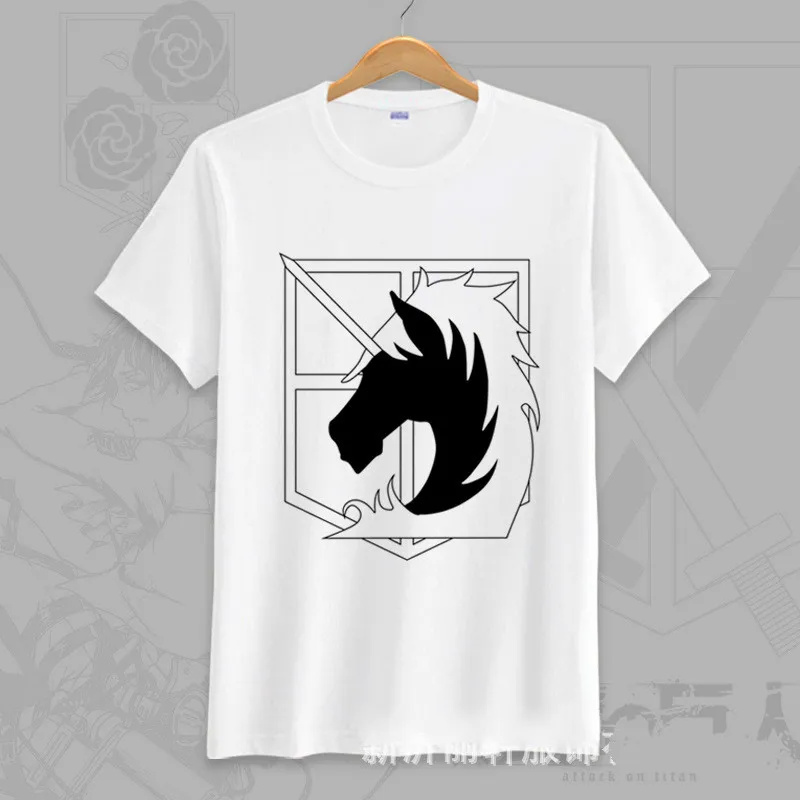 Футболка для косплея из японского аниме атака на Титанов летняя мультяшная Топ