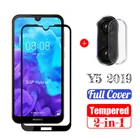 Защитное стекло для экрана и камеры, закаленное стекло 2 в 1 для Huawei Y5 2019, Y5 2019, AMN-LX, Y5 2019