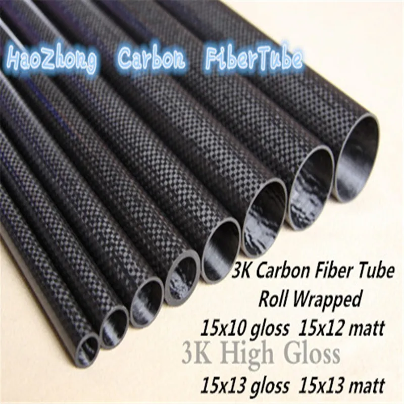 

3k Carbon Fiber Tube Length 1000mm OD15mm ID10mm 12mm 13mm For Drone Parts Of RC Model Aircraft Factory Direct Sales CNC Cutting
