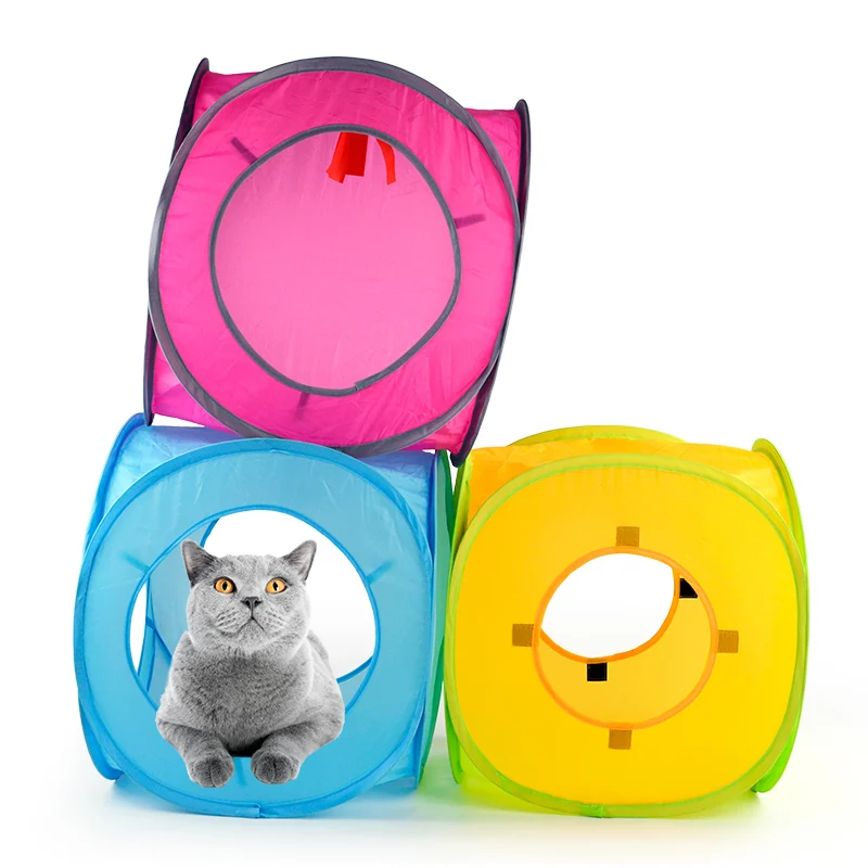 

3 Colors Cat Toy Kitten Pet Play Tents Tunnel Playground Toys Outdoor Foldable Funny Cat Tunnel Combinable Toys for Cats