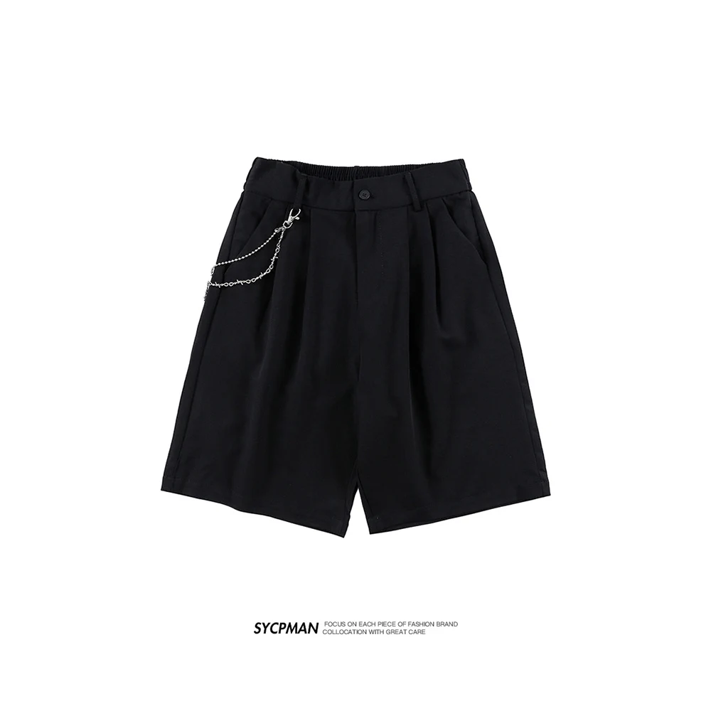 

Casual shorts men's loose summer thin fashion brand sports wide leg pants suit versatile wear breathable Capris
