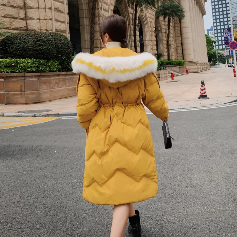 2019 новая парка женская зимняя куртка-пуховик 90% Женская куртка средней длины.