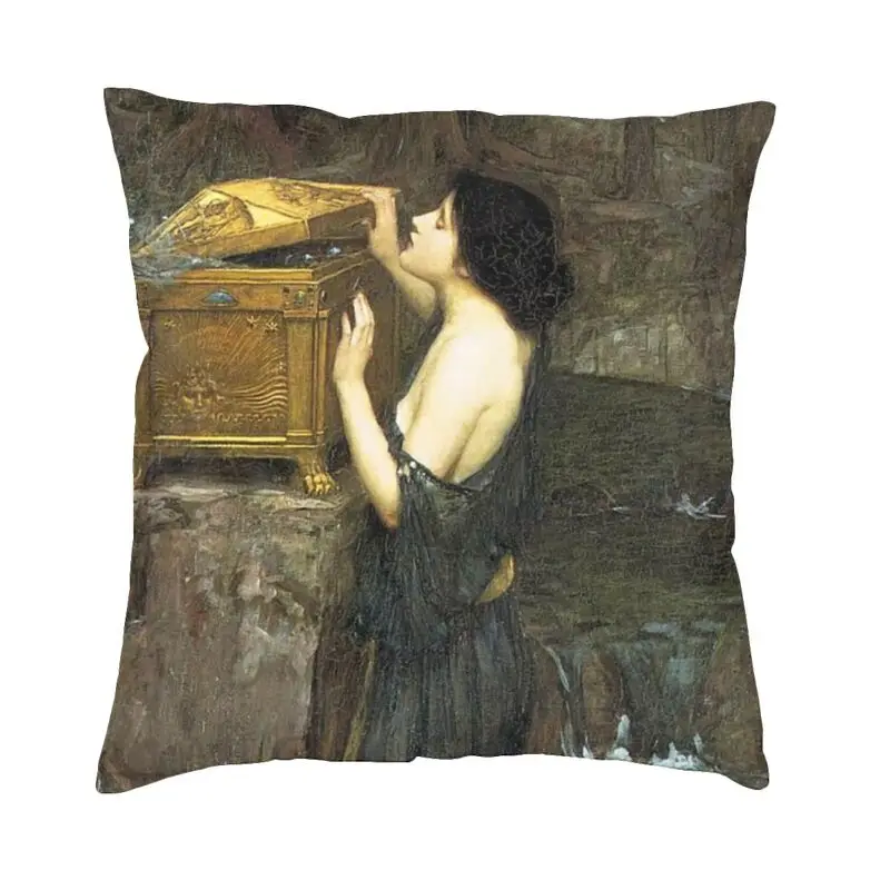 

Pandora By John William Waterhouse Cushion Covers 40x40 Soft Vintage Art Throw Pillow Case for Sofa Car Living Room Decoration