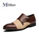 Мужская обувь, брендовые туфли-оксфорды с двойным ремешком, свадебные туфли с острым носком, дышащие кожаные туфли для мужчин, mocasine Hombre