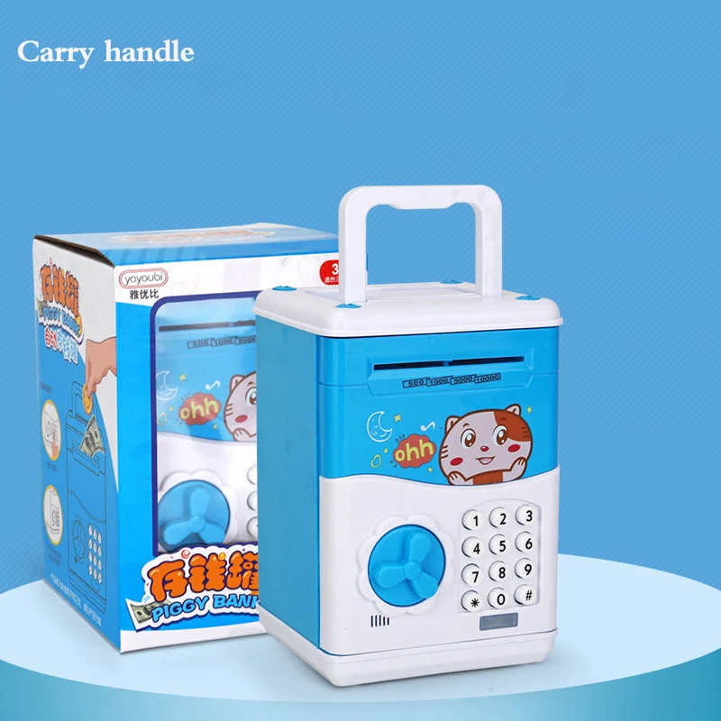 

Bank Automatic Coins Cash Saving Money Box Counter Mini Safe Box Child Gift Electronic Password Money Box Code Key Lock Piggy
