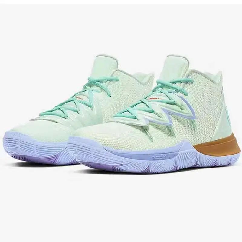 Новейшая Классическая Баскетбольная обувь Kyrie 5 желтого и розового цвета для